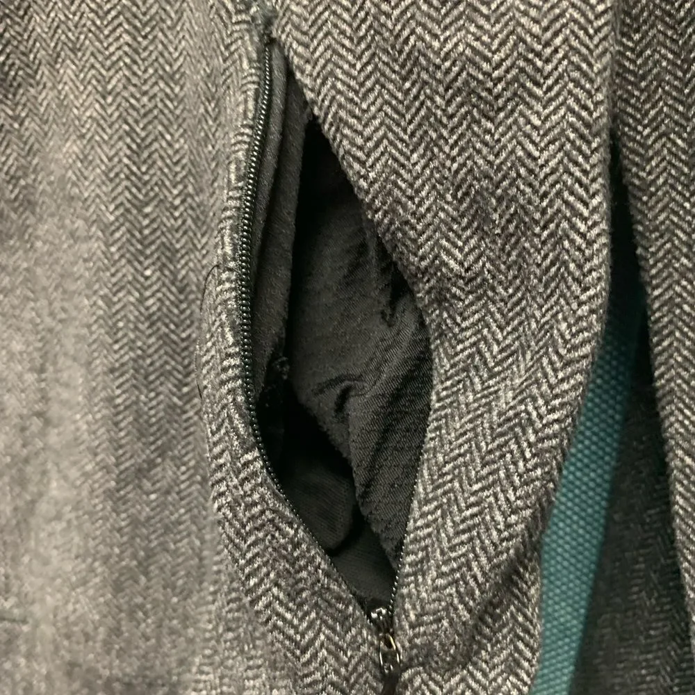 Lululemon Think Fast Pullover in Heathered Herringbone Black Size 4